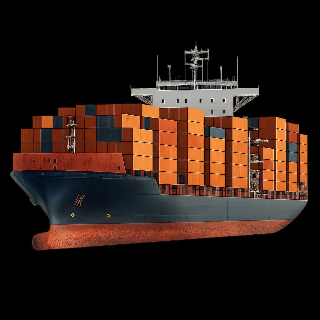 Cargo ship with containers